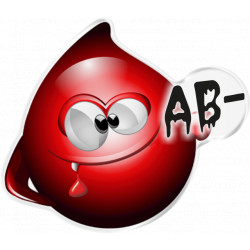 3D Resin Stickers Onedesign - Blood type AB-