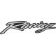 Onedesign Sticker-Set - RACING-Logo silber auf schwarzem Hintergrund