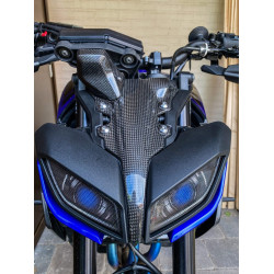 Carbon fiber Upper headlight protection - Carbone2Race - YAMAHA MT-09 / 2017-20