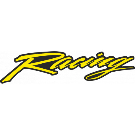 Kit Stickers Onedesign - Logo RACING jaune sur fond noir