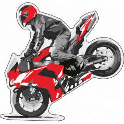 Onedesign Sticker-Set -Rotes Motorrad