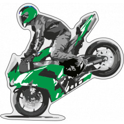 Onedesign Sticker-Set -Grünes Motorrad