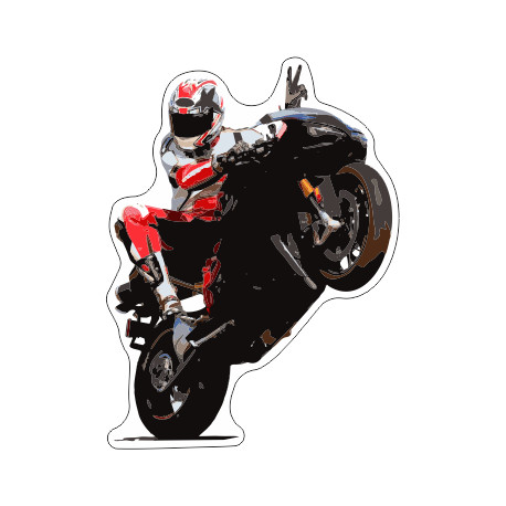 Onedesign Sticker-Set -Grünes Motorrad