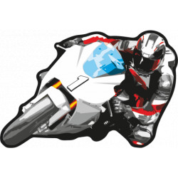 Onedesign Sticker-Set - Weisses Motorrad