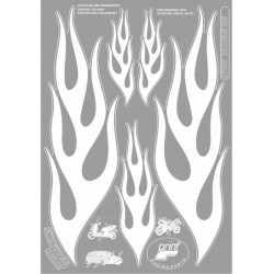 Onedesign Sticker-Set - Weisse Flammen