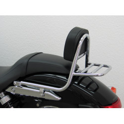 Fehling Sissy Bar aus Rohr mit Kissen und Gepäckträger - Honda Shadow VT 750 C Black Spirit 2010-11 // VT 750 C Spirit 2007-13