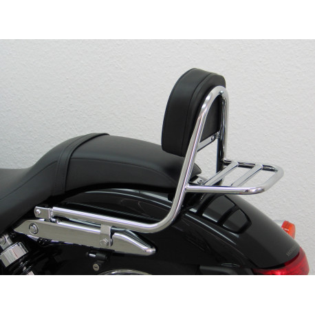 Sissy Bar en tube avec coussin et support Fehling - Honda Shadow VT 750 C Black Spirit 2010-11 // VT 750 C Spirit 2007-13