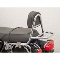 Fehling Sissy Bar made from tube with pad and carrier - Triumph Bonneville T100 900 2017-18