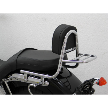 Fehling Sissy Bar aus Rohr mit Kissen und Gepäckträger - Triumph Bonneville America 900 2007