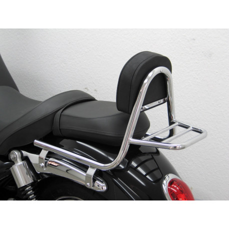 Fehling Sissy Bar aus Rohr mit Kissen und Gepäckträger - Triumph Rocket III ABS 10-17