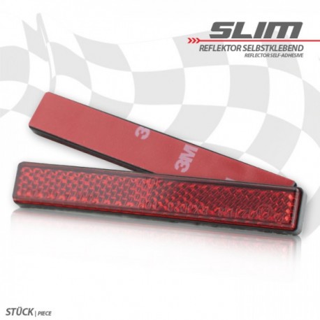 Reflector \"Slim\" red adhesive