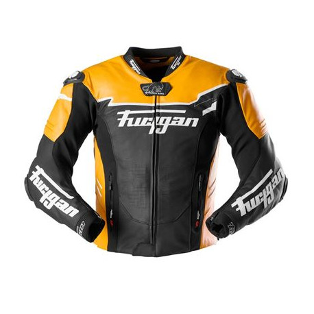 Furygan Leather Motorbike Jacket Sirius - Black, White