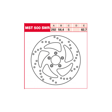 Brake disc Front Right TRW MST500SWR