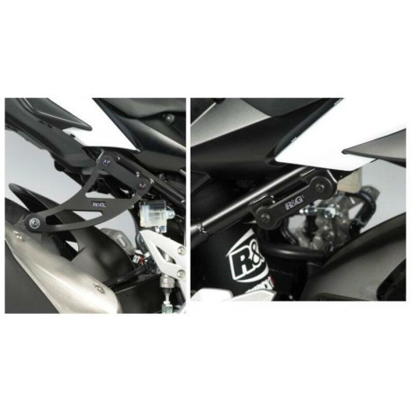 R&G RACING Fußrasten hinten schwarz - Suzuki GSR 750/ 2011-16