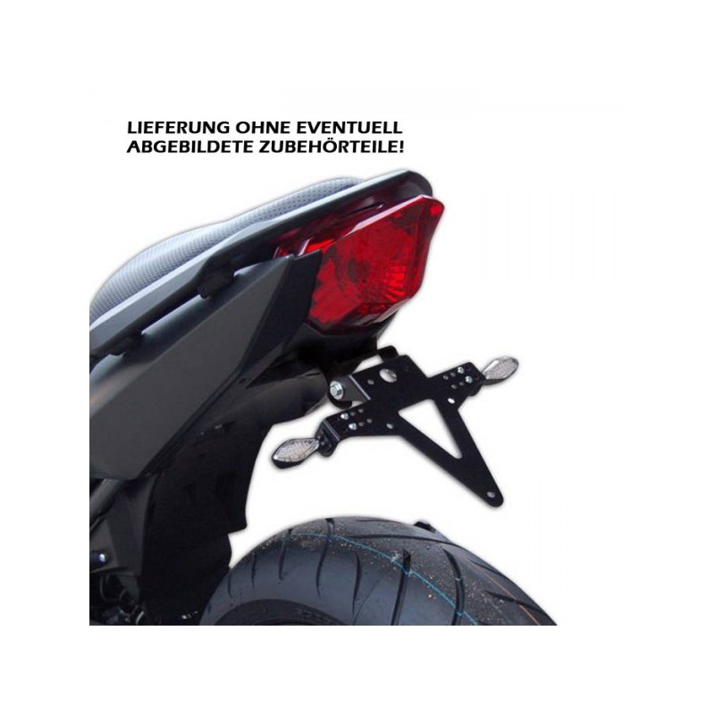 Support de plaque d'immatriculation arrière à LED universel pour moto  Support réglable d'éliminateur d'aile pour Yamaha pour Kawasaki pour Ducati