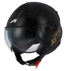 Casque Moto Astone Minijet Cooper noir/doré