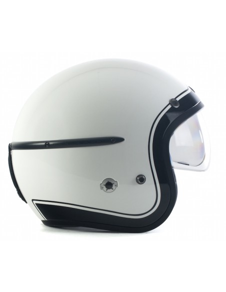 Casque Moto Harisson Corsair Brillant blanc noir gr. S (55-56cm)