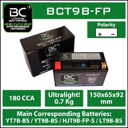 Batterie BC au lithium BCT9B-FP