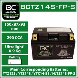 Batterie BC au lithium BCTZ14S-FP-S