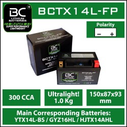 Batterie BC au lithium BCTX14L-FP