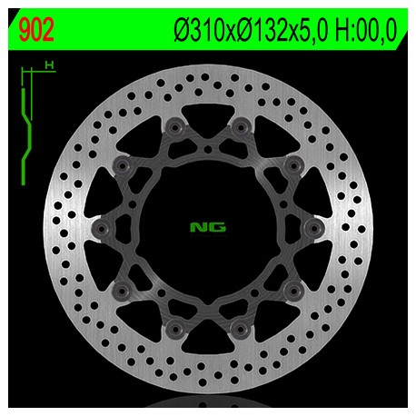 NG 902 Brake Disc Round Semi-Floating