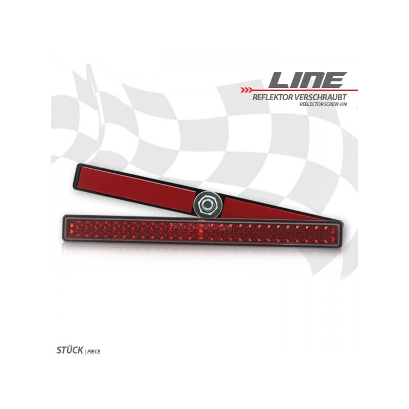 Catadioptre Line rectangulaire rouge - Moto-Parts