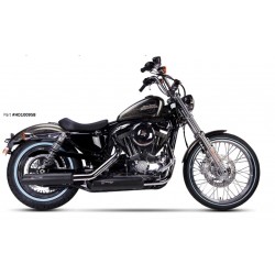 Auspuff Ironhead Schwarz - Harley-Davidson Sportster XL 883 / 1200 2004-13 