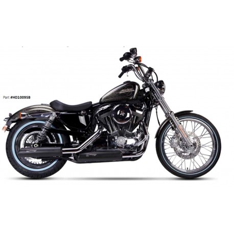 Echappement Ironhead noir - Harley-Davidson Sportster XL 883 / 1200 04-13