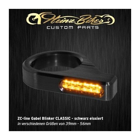 Heinz Bikes ZC-line LED Gabel-Blinker CLASSIC Schwarz