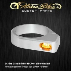 Heinz Bikes ZC-line LED Gabel-Blinker Micro Silber