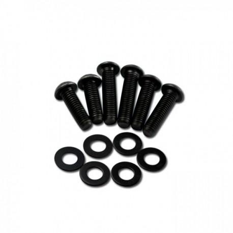 Scheinwerfer-Schrauben-Set, schwarz, 12-teilig, je 2 x M8 x 25/30/35 mm + U-Scheibe