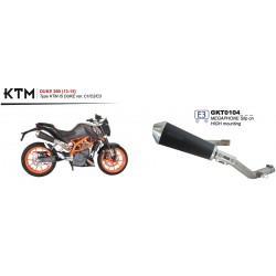 Exhaust Spark Megaphone Dark Style - KTM DUKE 390 13-16