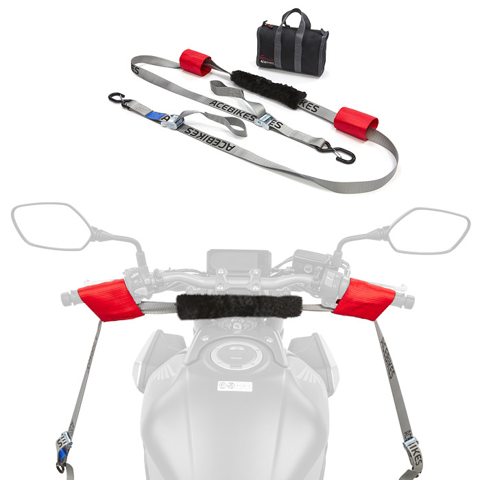 Sangle d´arrimage Moto au guidon