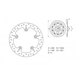 BREMBO Oro Brake Disc Round Fix