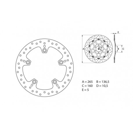 BREMBO Oro Brake Disc Round Fix