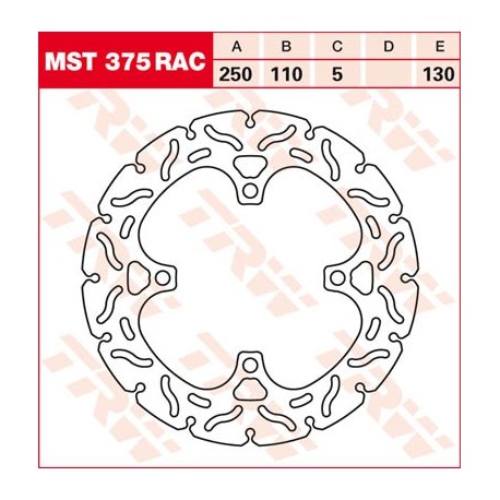 Brake Disc Rigid TRW / Lucas MST375RAC