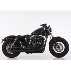 Komplettanlage Falcon Double Groove schwarz - Harley-Davidson Sporster 883 / 1200 14/+