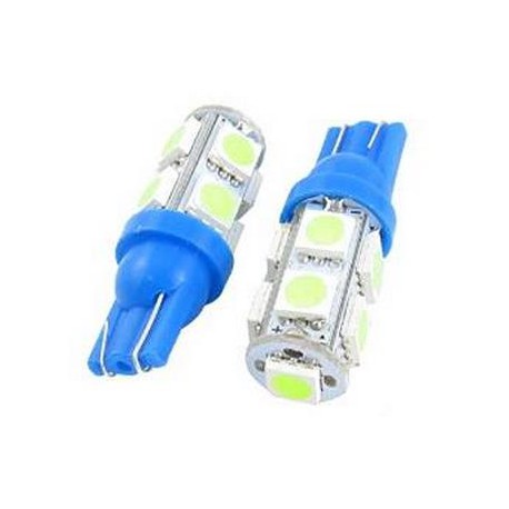 Ampoule LED T 10 w5w bleu