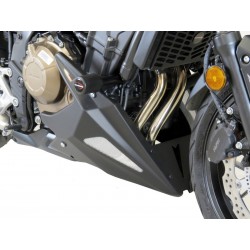 Belly Pan Powerbronze - Honda CB500F/FA 16/+ // CB500X 16/+ | MATT BLACK-SILVER MESH