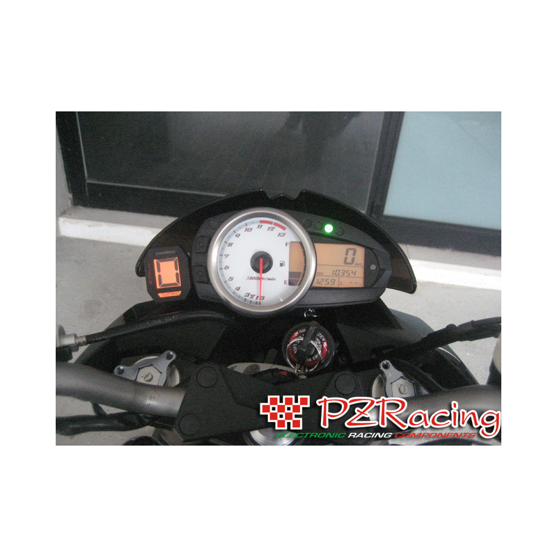 Noir CHUDAN Indicateur de Vitesse Moto 12V Instrument rétro Universel Tachymètre numérique et Compteur de Vitesse à rétroéclairage LED pour Kawasaki Yamaha Ducati BMW Honda Suzuki