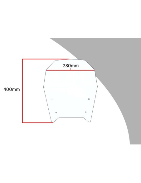 Windschild Powerbronze Flip 400 mm - Yamaha Tenere 700 19/+