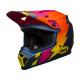 Motorcycle helmets BELL MX-9 Mips Helmet Strike Matte Blue/Orange/Pink