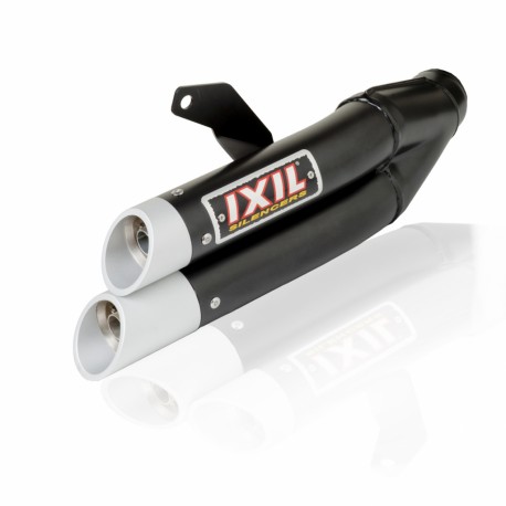 Auspuff Ixil Dual Hyperlow schwarz für Honda CBR 500 R / CB 500 FA 13-15 // CB 500 XA 13-16 (PC44,PC45,PC46)