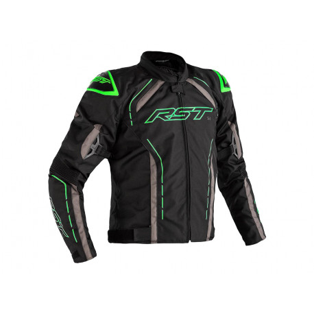Veste Moto RST S-1 textile noir/gris/vert fluo