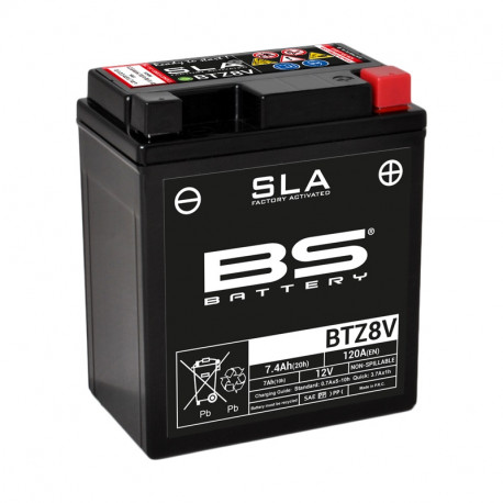 BS BATTERY Battery BTZ8V SLA Maintenance Free Factory Activated