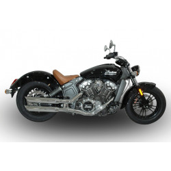 Exhaust Vperformance Twin Slash-Cut D 80 Chrome - Indian Scout Bobber