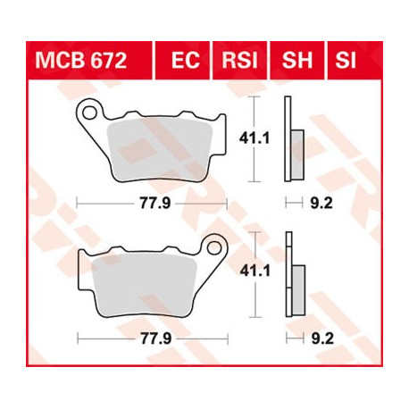 Scheibenbremsbeläge TRW MCB672