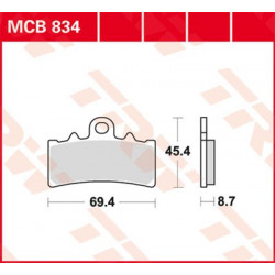 Disc brake pads TRW MCB834