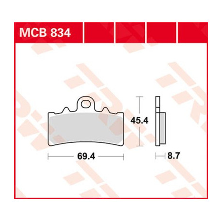 Disc brake pads TRW MCB834