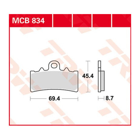 Plaquettes de frein TRW MCB834